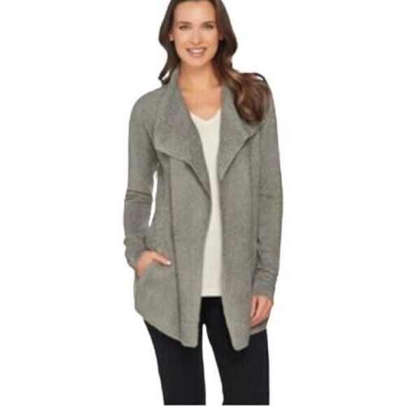 BAREFOOT DREAMS Gray Coastal Cardi Style 485 Size MEDIUM - Picture 1 of 7